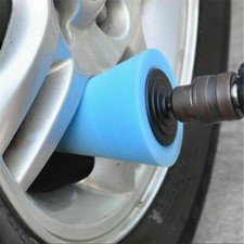 Blue Car Cone Shaped Polishing Sponge Tool For Automobile Wheel Hub Accessories