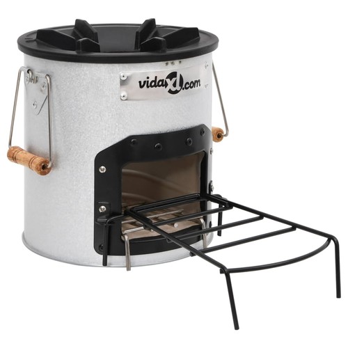 Camping wood stove silver - wood,