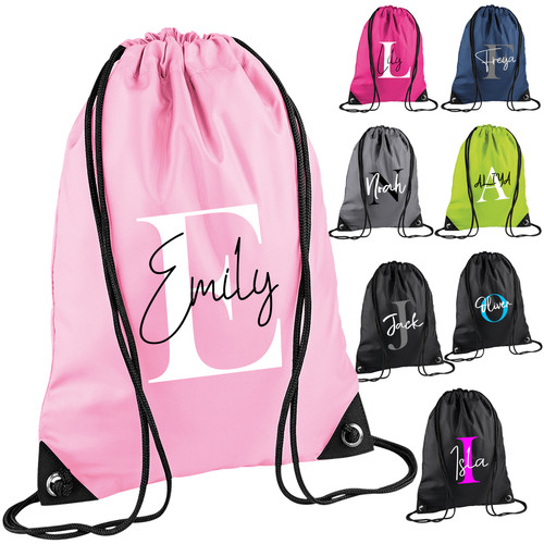 Personalised drawstring bag - drawstring,