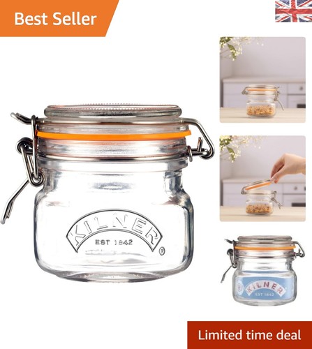 Clear square glass - clear, jar