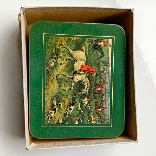 Vintage green back placemats - green,