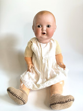 Antique German Bisque Armand Marseille 518 Moving Limbed Baby Doll 21”