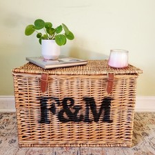 Large XL Fortnum Mason F&M Large Picnic Hamper Wicker Basket Storage Original