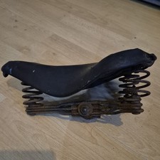 VINTAGE OLYMPIC LEATHER SPRUNG