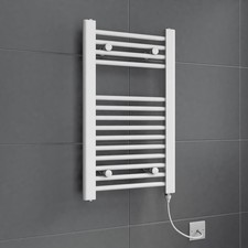 Electric Flat White Towel Rail