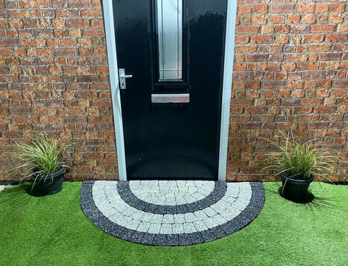 Entrance step stone tiles - step,