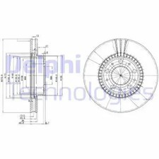 2x Brake disc Vented BG2719