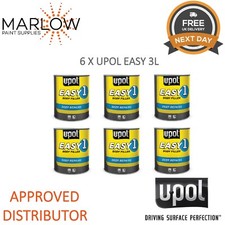 6 X UPOL EASY 1 BODY FILLER 3L