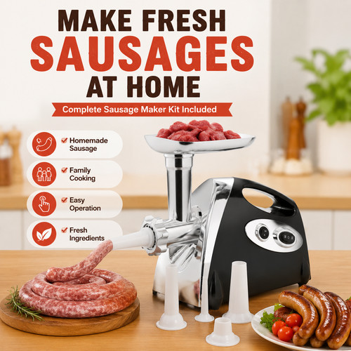 Electric meat grinder sausage - meat,