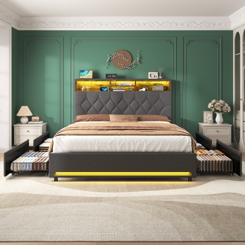 Double bed with - with, storage