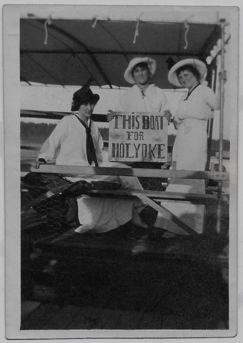 Old photo women - women, boat