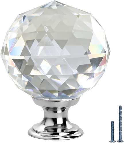 Clear crystal door knobs - crystal, knobs,