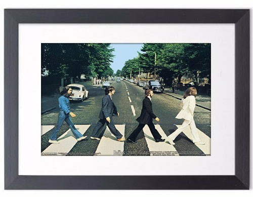 Black framed beatles abbey - black,