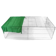 Metal Run Rabbit Guinea Pig Chicken Duck Ferret Dog Cat Pet Enclosure Roof Hutch