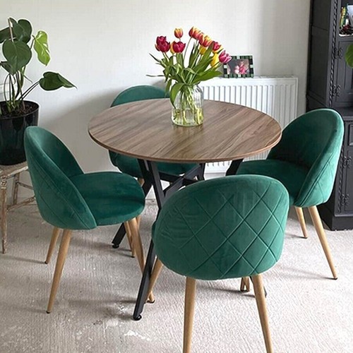 Round industrial dining table - industrial,