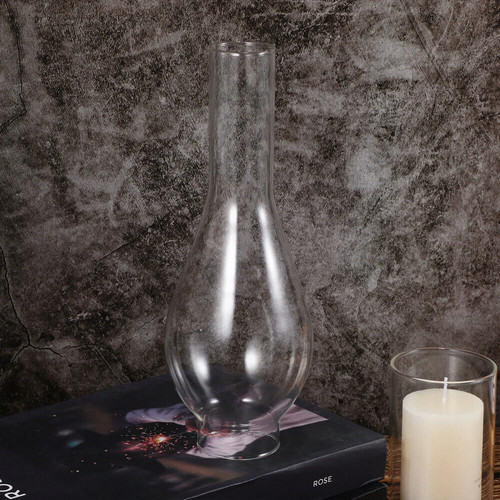 Clear oil lamp chimney glass - clear,