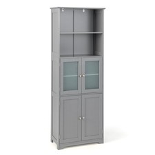 Tall Bathroom Storage Cabinet Freestanding Kitchen Pantry Cupboard