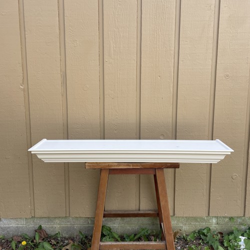 Wood floating shelve white - wood,