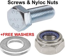 M6 M8 M10 NYLOC NUTS AND BOLTS
