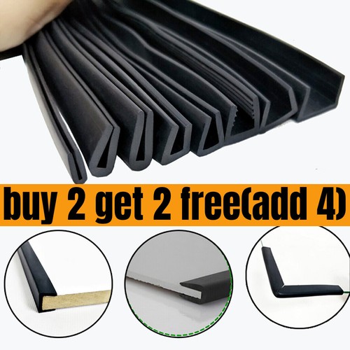 Black rubber channel edging - black,