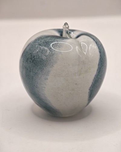 Vintage glass white and - and, teal