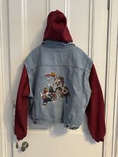 Warner Bros. Looney Tunes Basketball themed Denim Jacket & Hoodie. XL.  