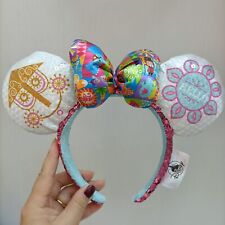 Disney Parks it's a small world Clock Minnie Mouse Sequin Ears Headband 2023 UK
