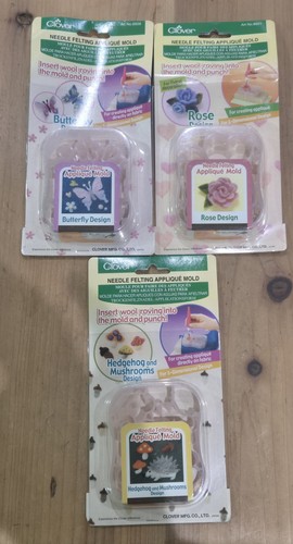 Clover needle felting applique - clover,