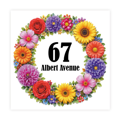 Personalised house number - personalised,