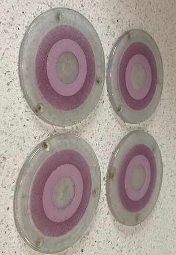 Table glass coasters pink - table, 4