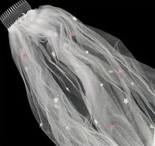 Veil comb wedding - veil,