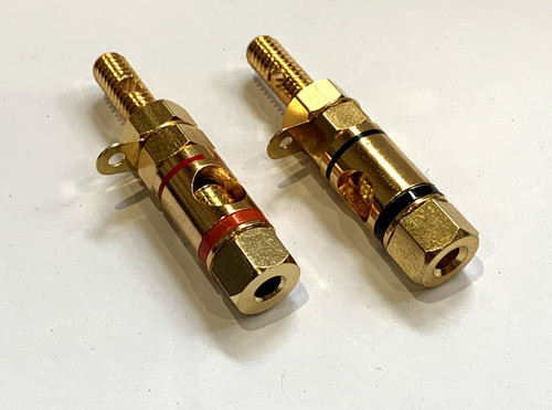 Gold speaker binding post - 2x,