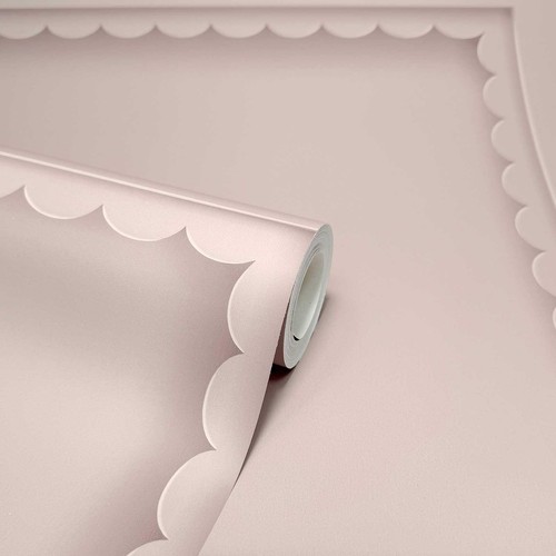 Panel wallpaper pink scalloped - panel,