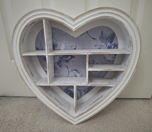 Large wooden heart shelf with - large,