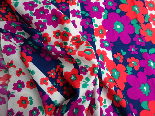Vintage silky rayon dress - rayon,
