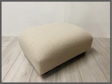 Cream Teddy Boucle Footstool