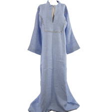 Maxi Kaftan Dress Linen Sky