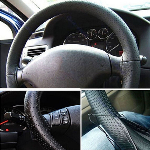 Anti slip leather steering - leather,