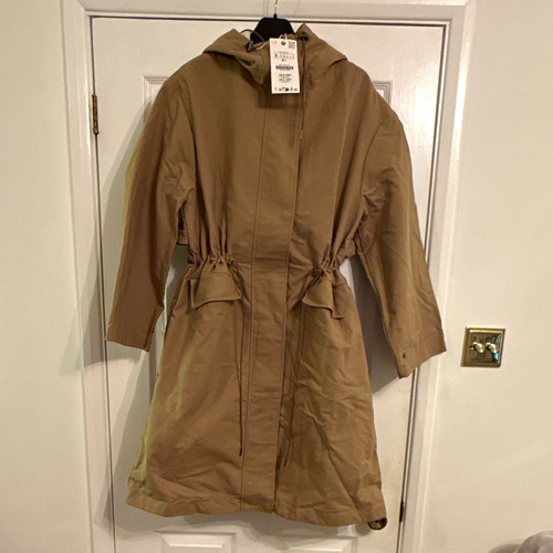 Zara beige hooded - zara, long