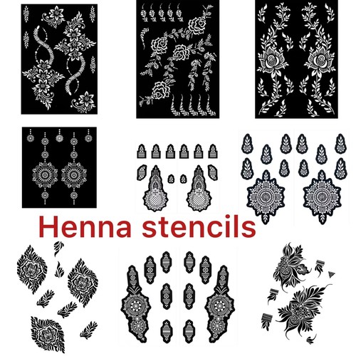 Henna stencils hand mandala - henna,