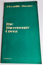 The Threepenny Opera, Piccadilly Theatre, 1972 programme, with Barbara Windsor