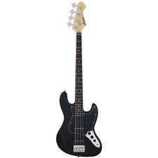 Bass Guitar Aria STB J, Black with Black Pickguard