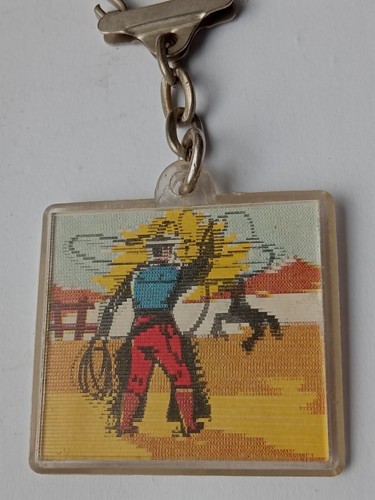 Vintage retro keyring plastic - retro,