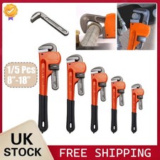 8/10/12/14/18" Adjustable Stilson Pipe Wrench Set Heavy Duty Monkey Pipe Wrench