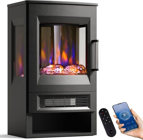 Electric fire stove glass - electric, 3d