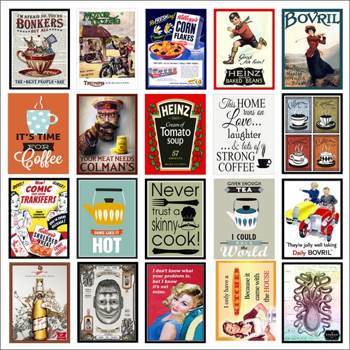 Various retro tin metal - retro,