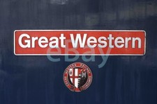 35mm Railway Slide of 47500 Great Western nameplate Copyright to Buyer