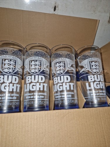 Bud light pint glasses - pint, x4