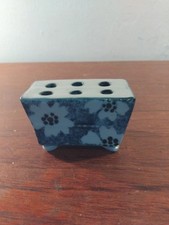 Carol Francis H/ Crafted & Painted Flower Brick Vase (B)