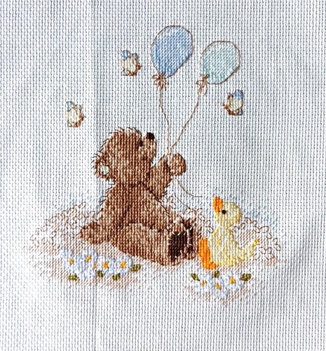 Completed baby cross stitch - completed,